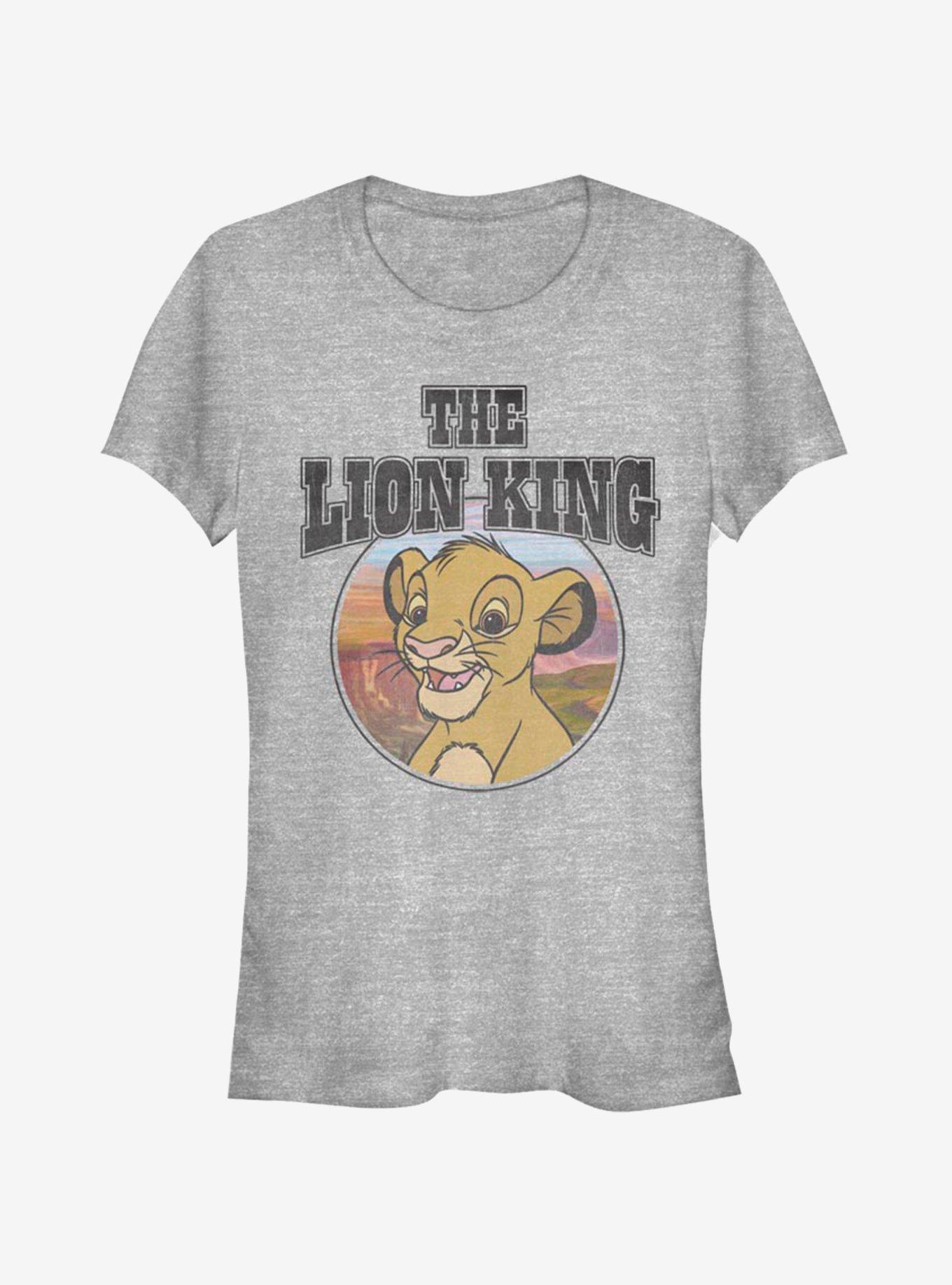 Disney The Lion King Retro Simba Girls T-Shirt, ATH HTR, hi-res