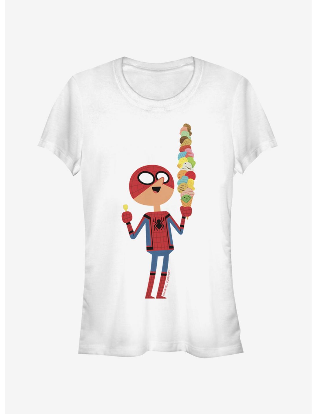 Marvel Spider-Man Ice Cream Girls T-Shirt, WHITE, hi-res