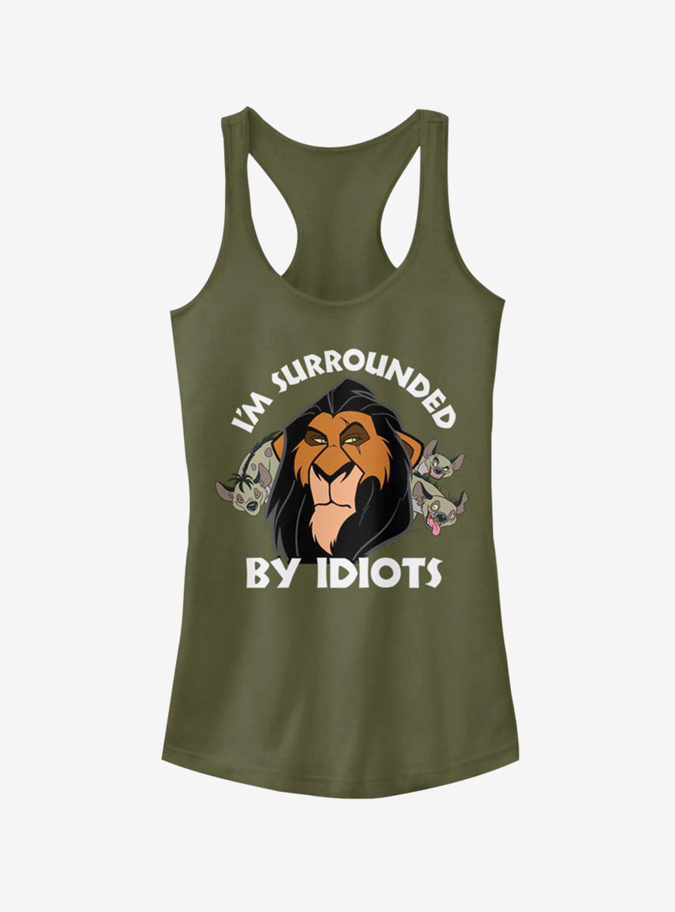 Disney The Lion King Surly Scar Girls Tank, MIL GRN, hi-res