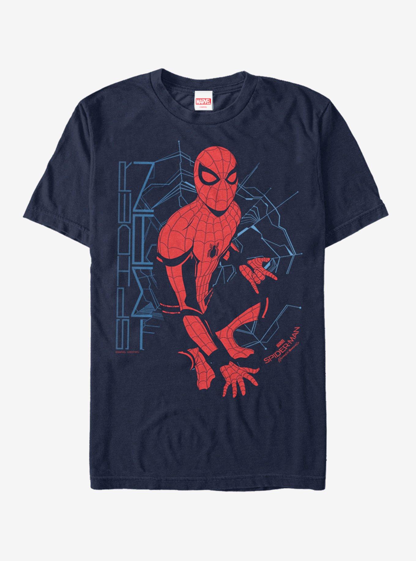 Marvel Spider-Man: Far From Home Seeing Red T-Shirt, NAVY, hi-res