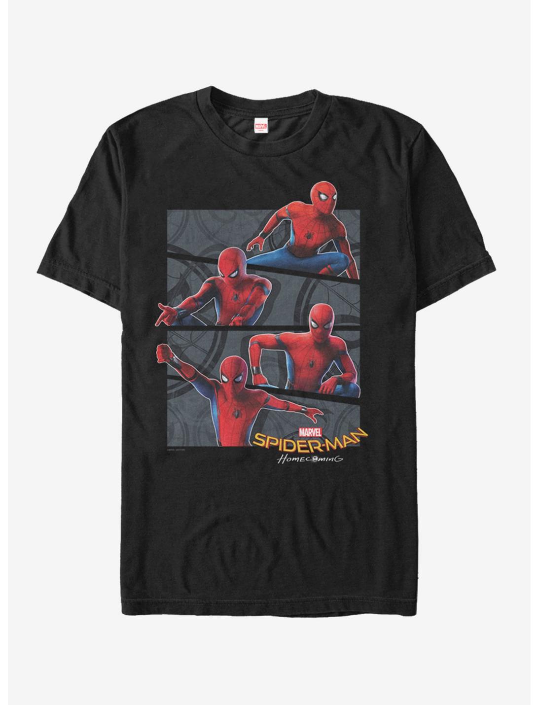 Marvel Spider-Man: Far From Home Spidey Times Four T-Shirt, BLACK, hi-res