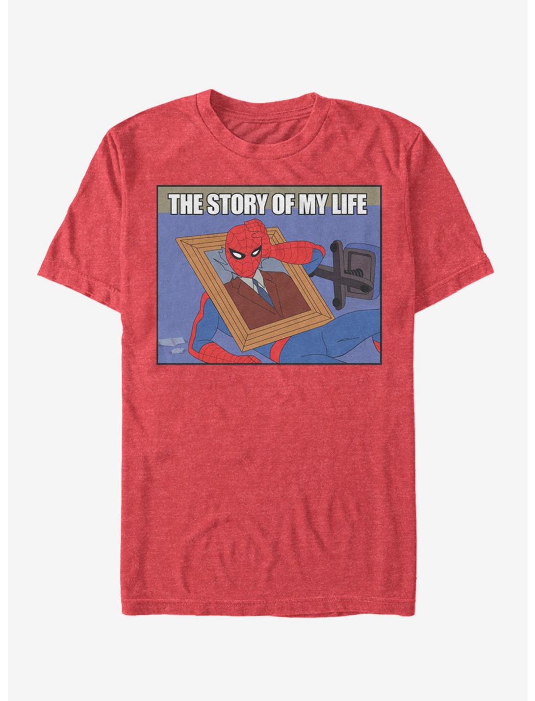 Marvel Spider-Man Life Story T-Shirt, RED HTR, hi-res