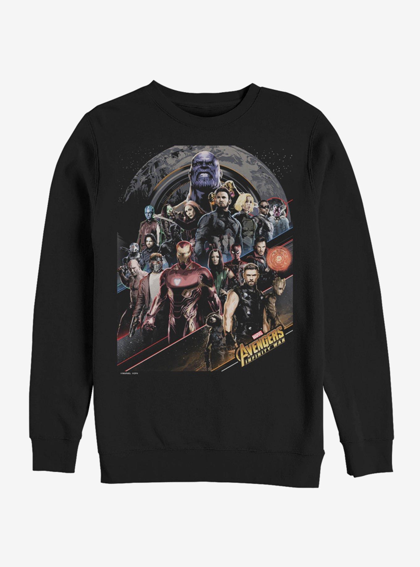 Marvel Avengers Infinity War Infinity Poster Sweatshirt, BLACK, hi-res