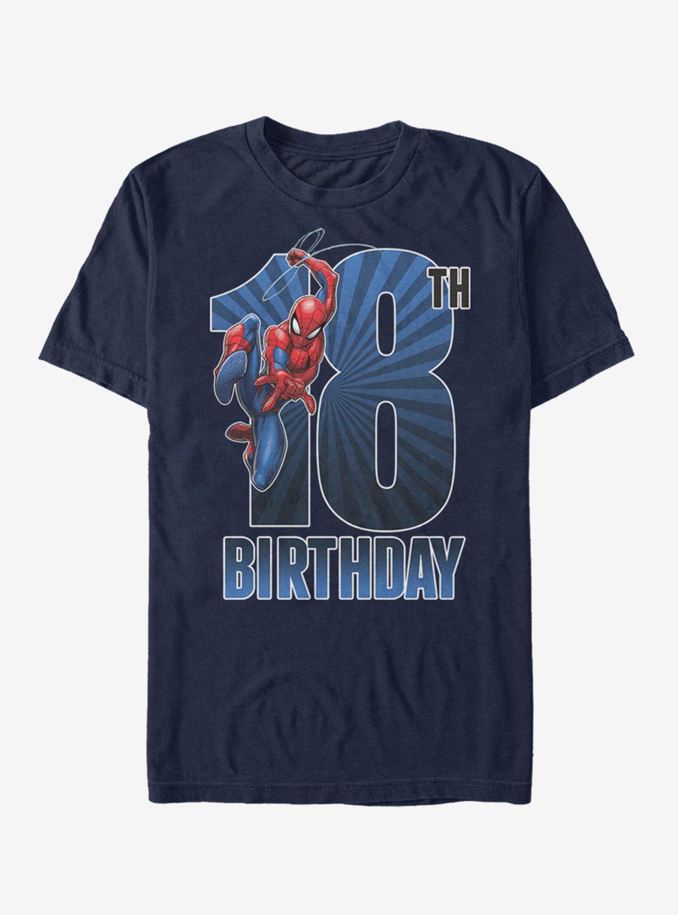 Marvel Spider-Man Spider-Man 18th Bday T-Shirt, NAVY, hi-res