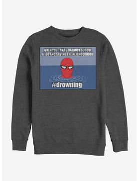 Marvel Spider-Man #drowning Sweatshirt, , hi-res