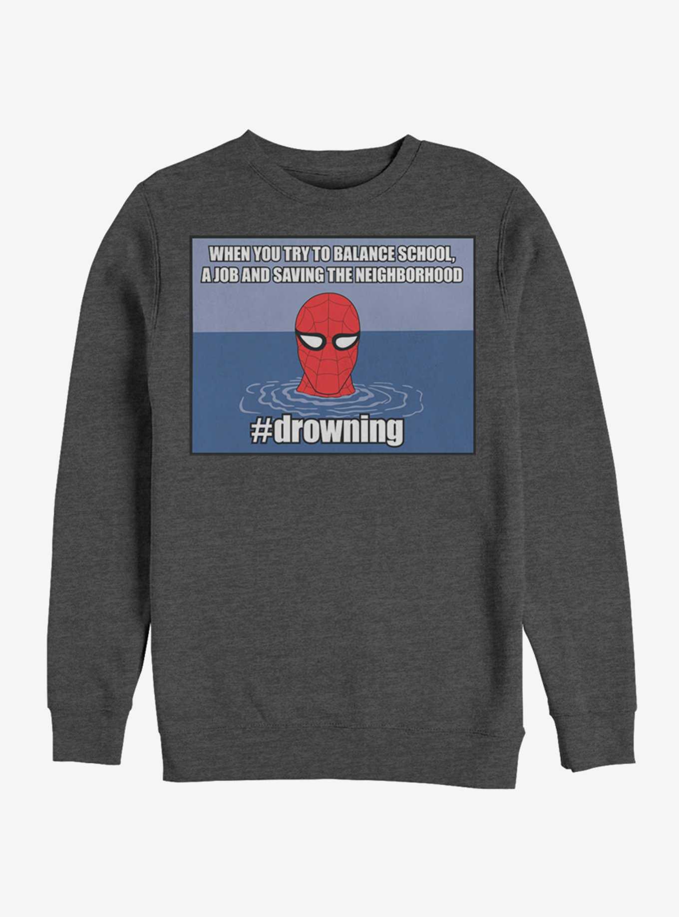Marvel Spider-Man #drowning Sweatshirt, , hi-res