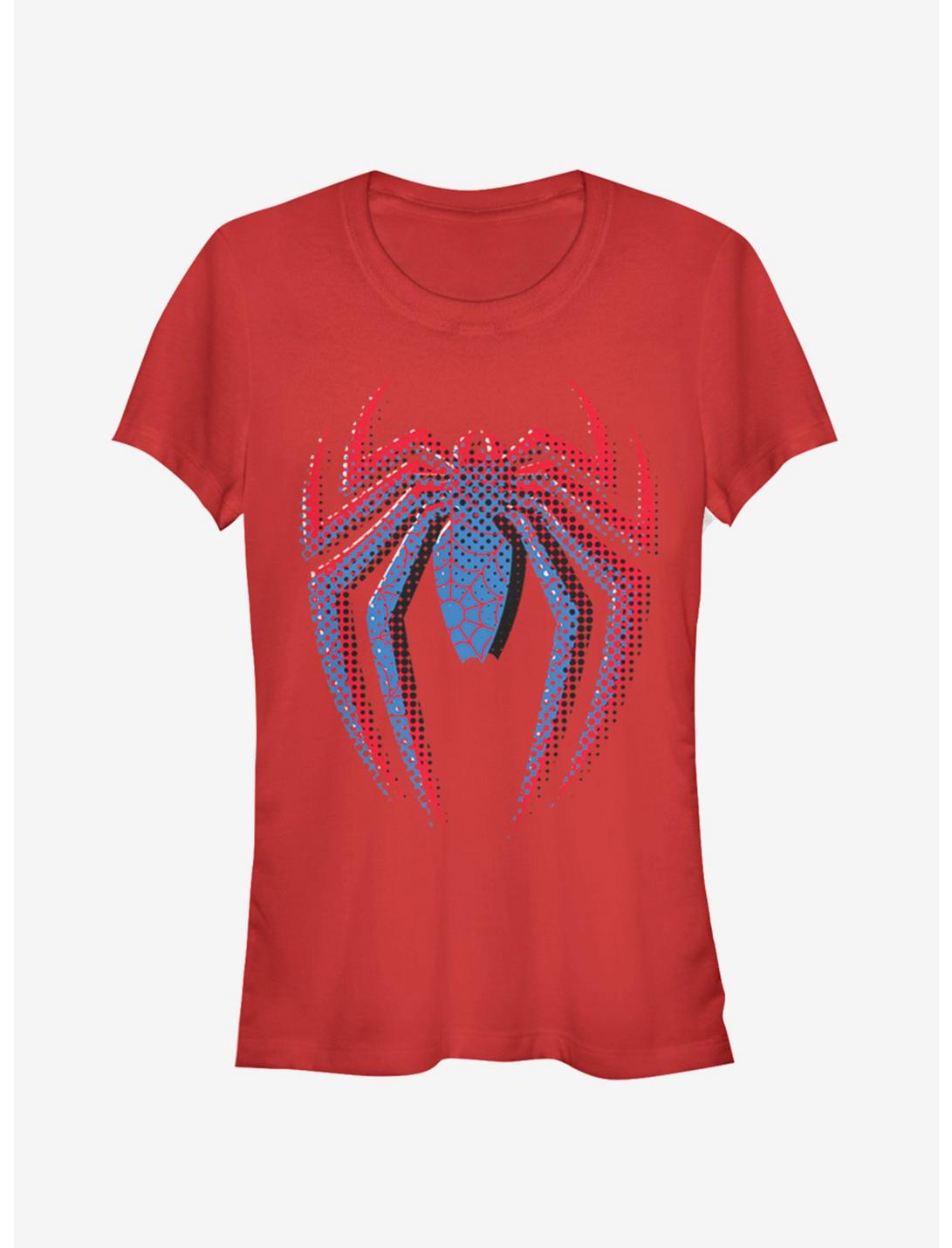 Marvel Spider-Man Layered Spider-Man Logo Girls T-Shirt, RED, hi-res
