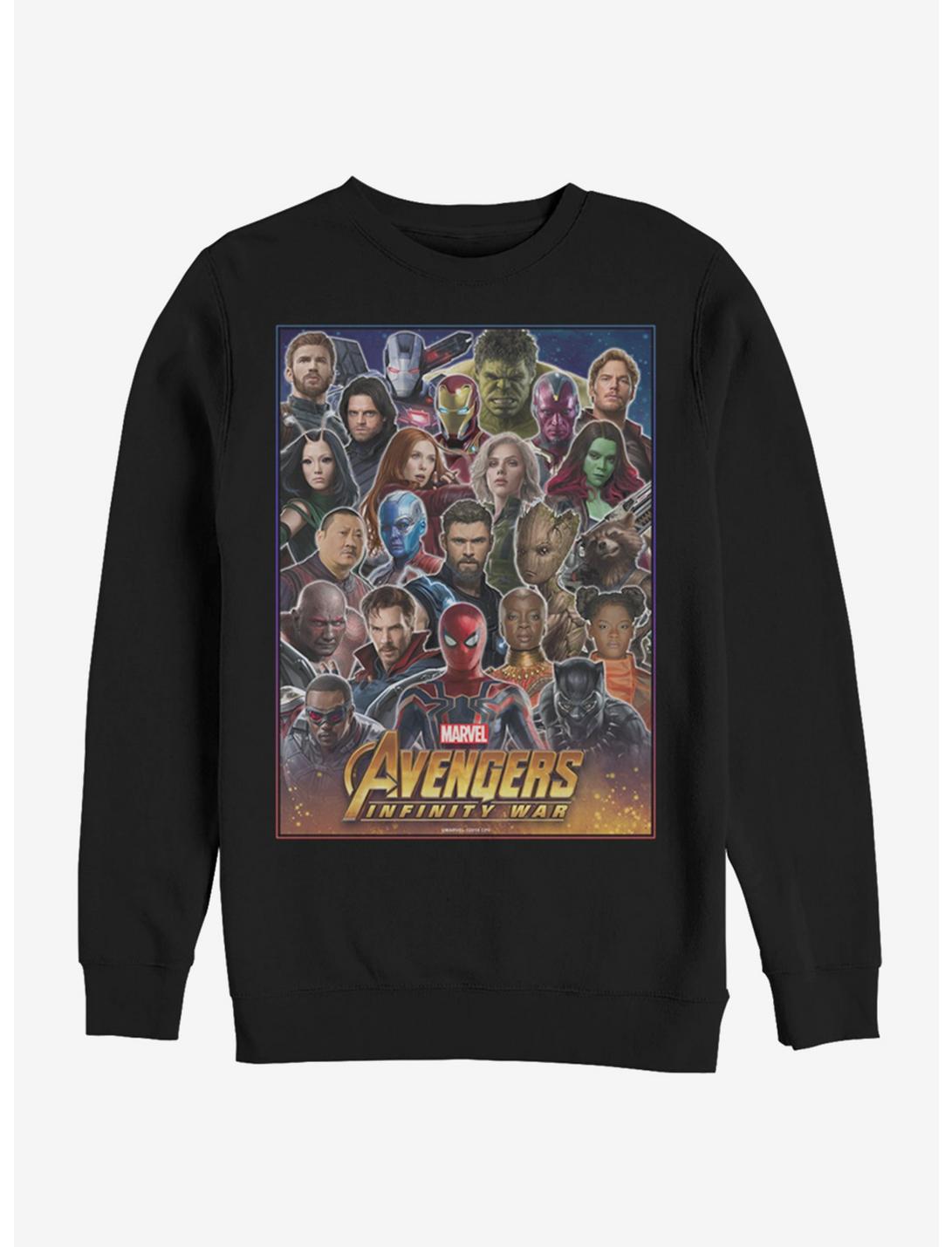 Marvel Avengers Infinity War Together To Fight Sweatshirt, BLACK, hi-res