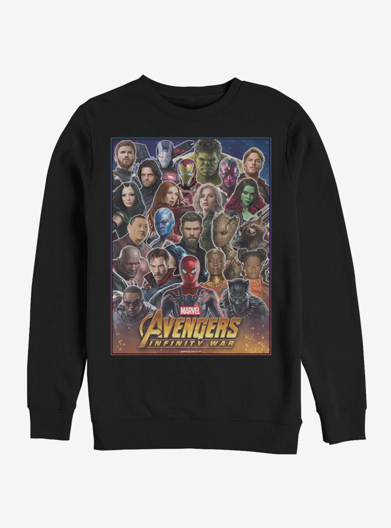 Marvel Avengers Infinity War Together To Fight Sweatshirt, BLACK, hi-res