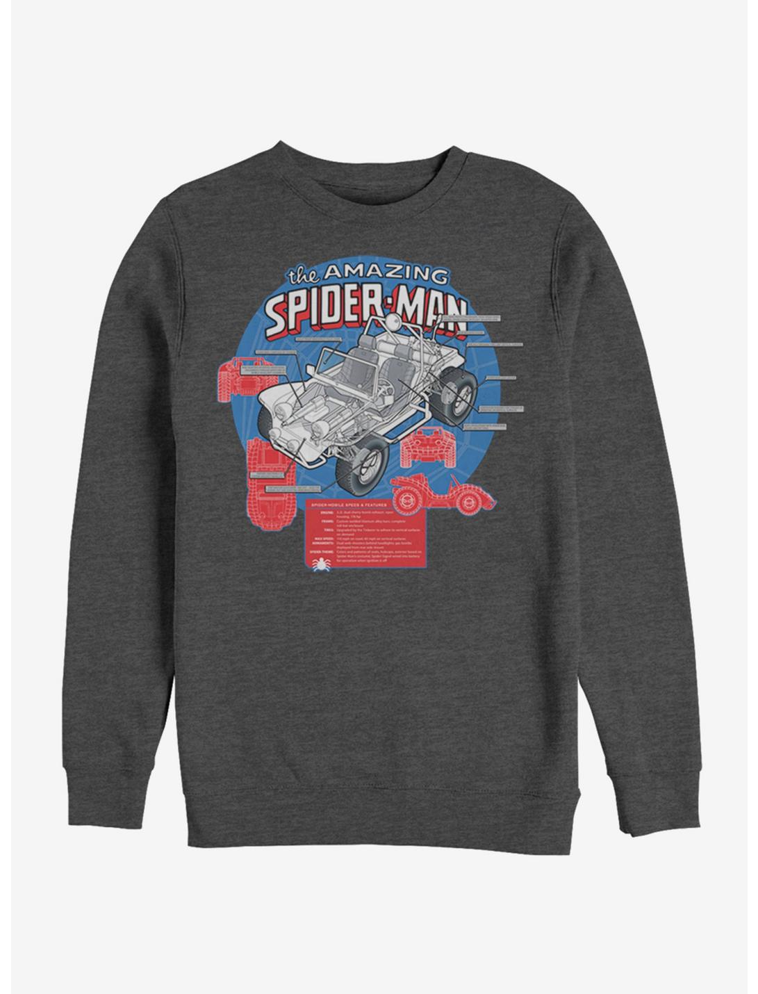 Marvel Spider-Man Amazing Spider-Mobile Sweatshirt, CHAR HTR, hi-res
