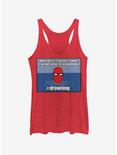 Marvel Spider-Man #drowning Girls Tank, RED HTR, hi-res