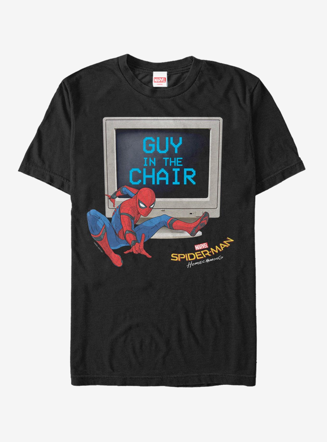 Marvel Spider-Man: Far From Home Man In Chair T-Shirt, BLACK, hi-res