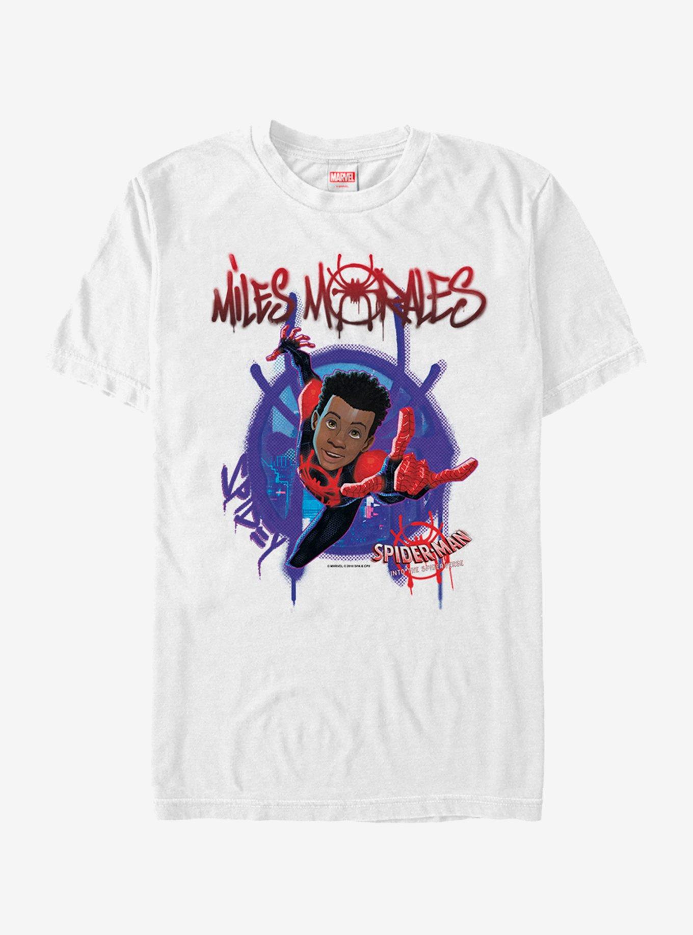 Marvel Spider-Man Painted Miles T-Shirt, WHITE, hi-res