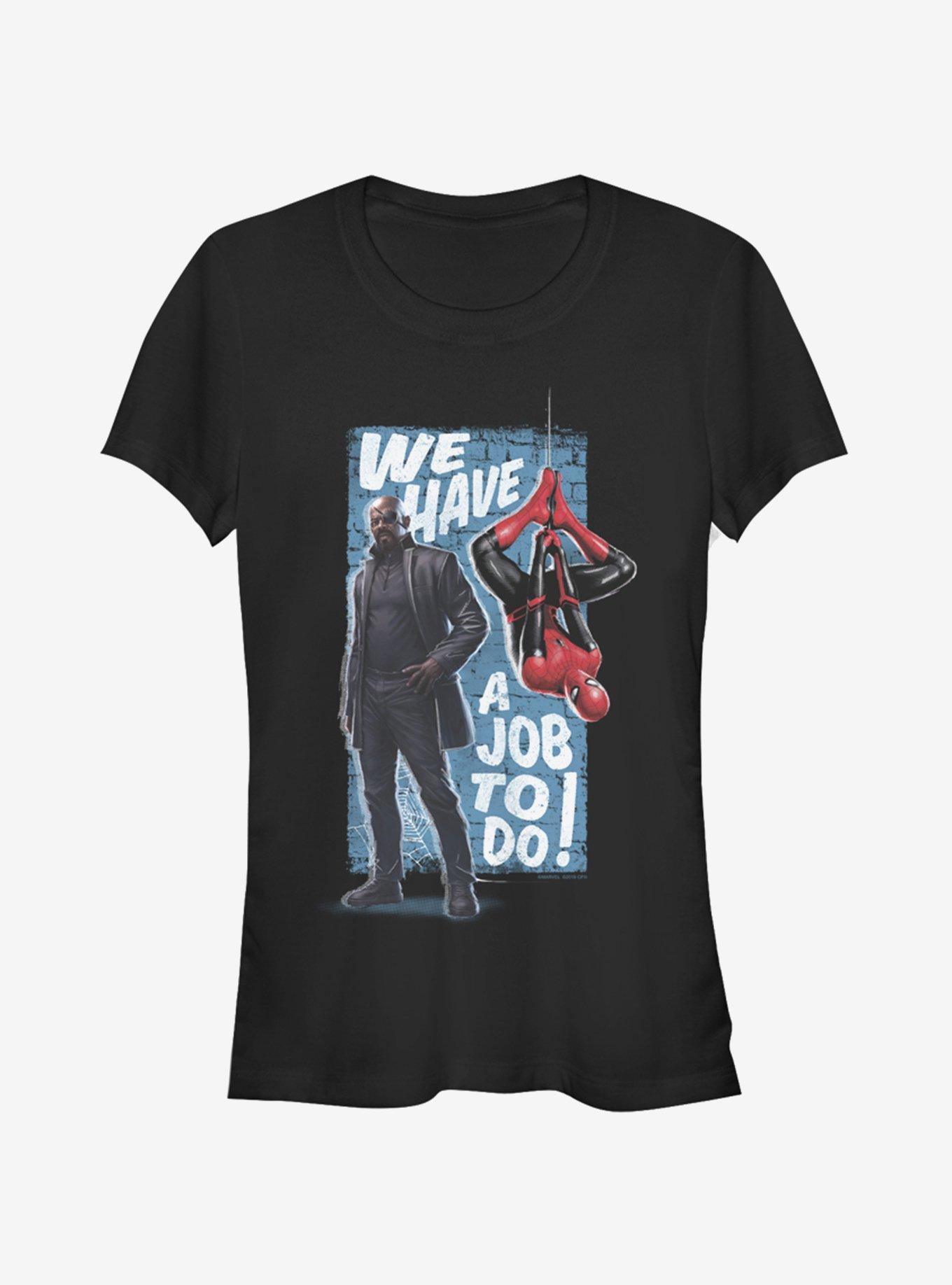 Marvel Spider-Man Job To Do Girls T-Shirt, BLACK, hi-res