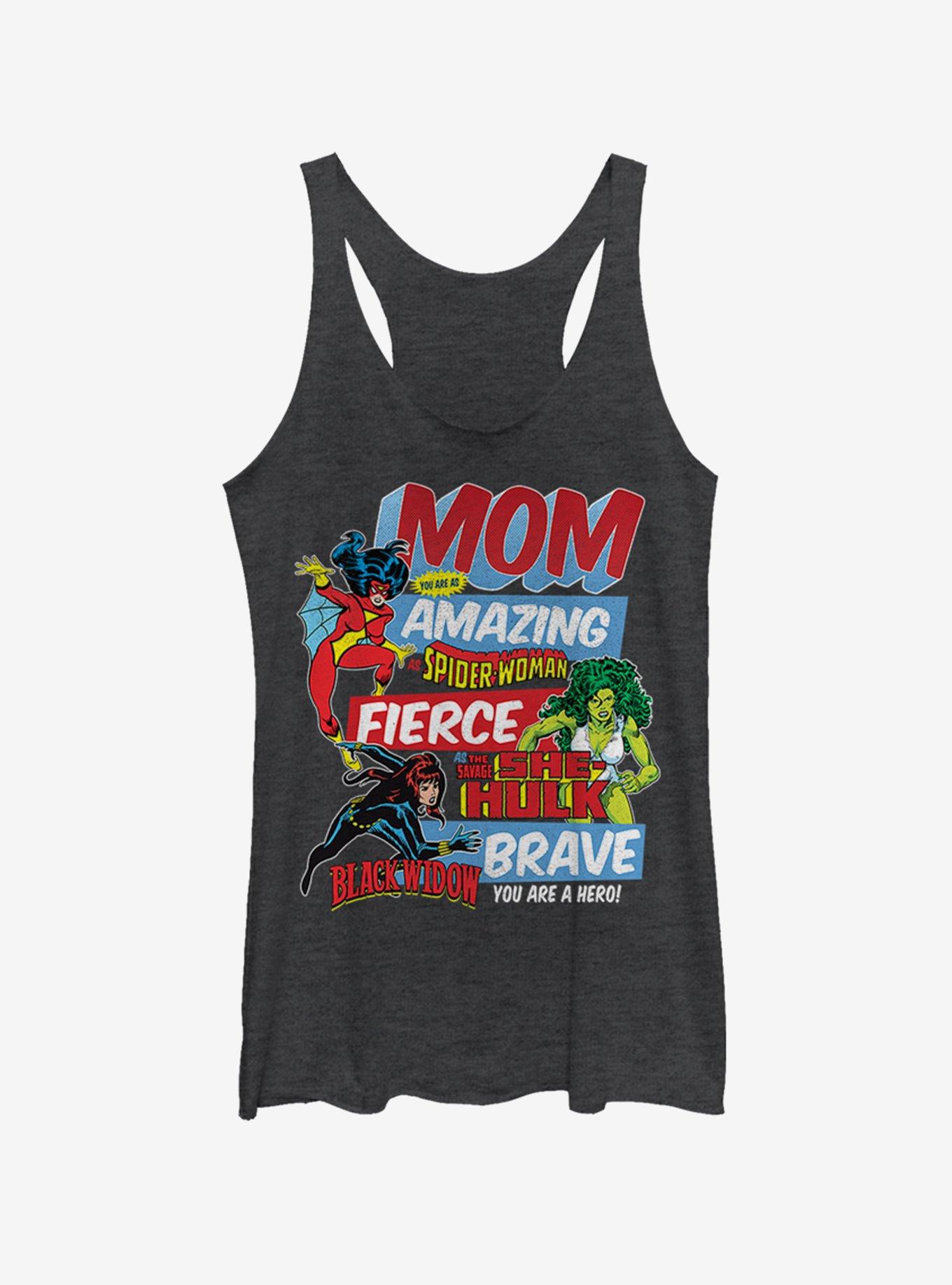 Marvel Retro Mom Girls Tank, BLK HTR, hi-res