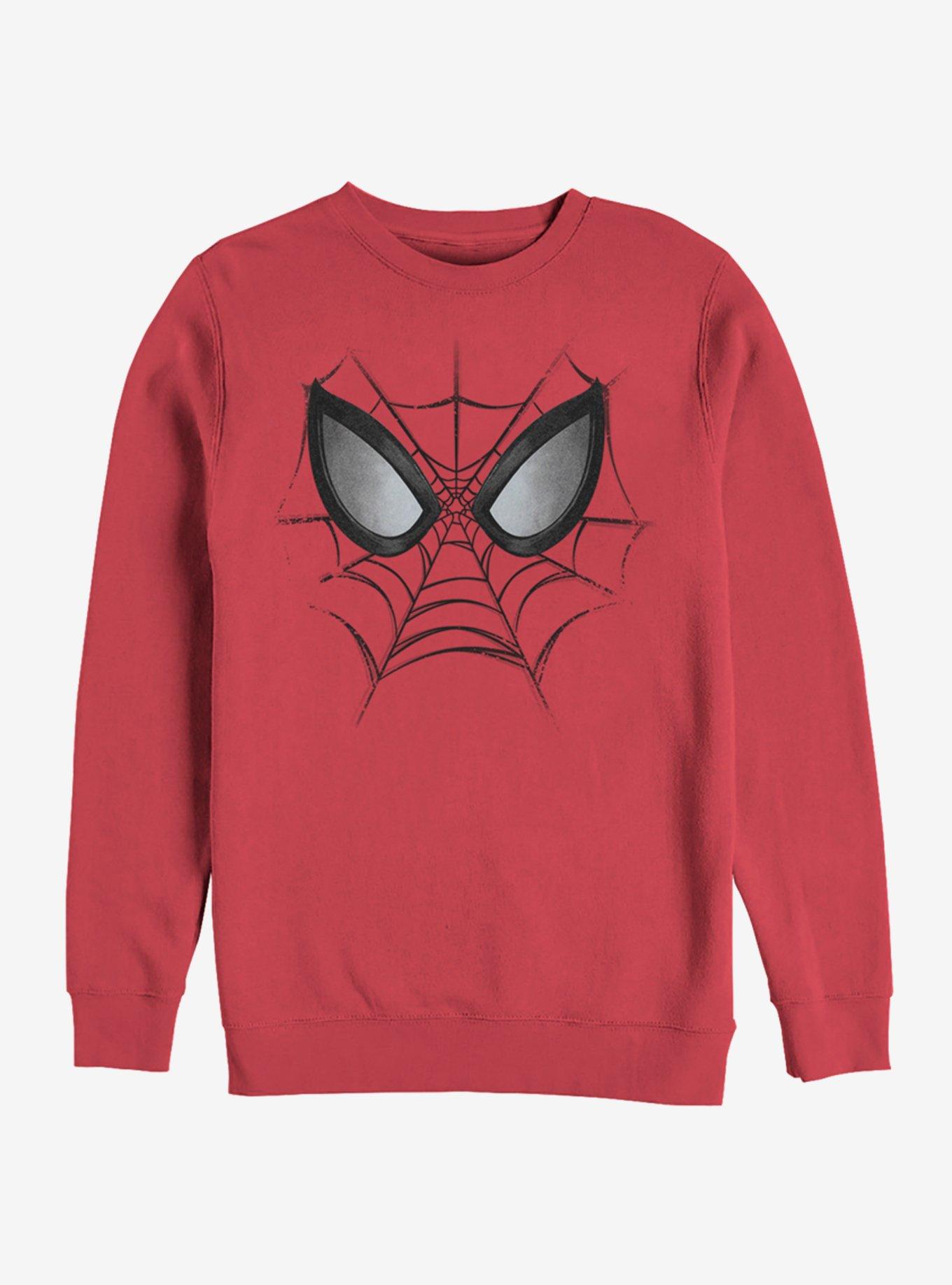 Marvel Spider-Man Web Face Sweatshirt, RED, hi-res