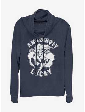 Marvel Spider-Man Lucky Spidey Cowl Neck Long-Sleeve Girls Top, , hi-res