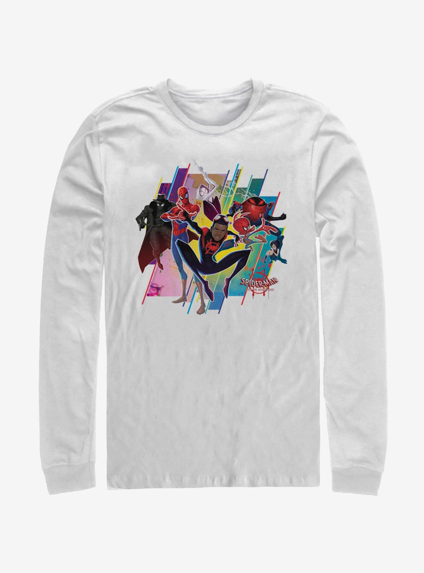 Marvel Spider-Man Spider-Verse Group Long-Sleeve T-Shirt, WHITE, hi-res