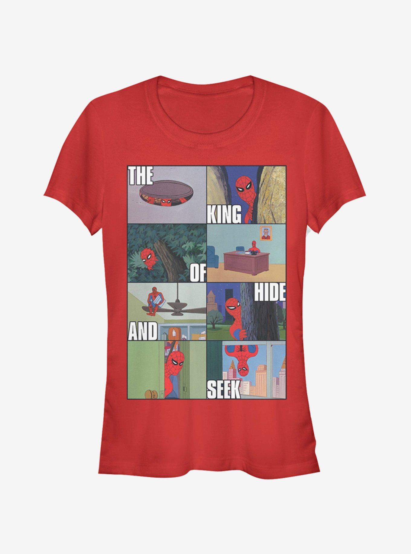 Marvel Spider-Man King of Hide and Seek Girls T-Shirt, RED, hi-res