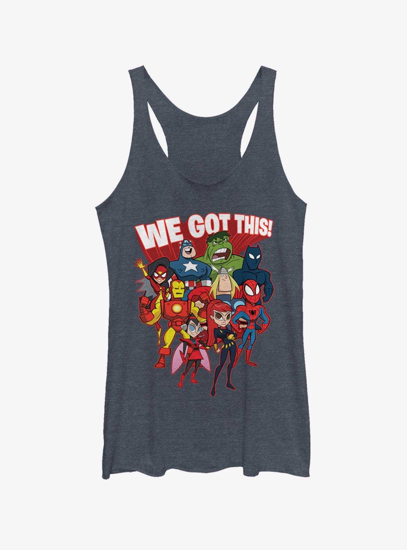 Marvel We Got This Girls Tank, NAVY HTR, hi-res