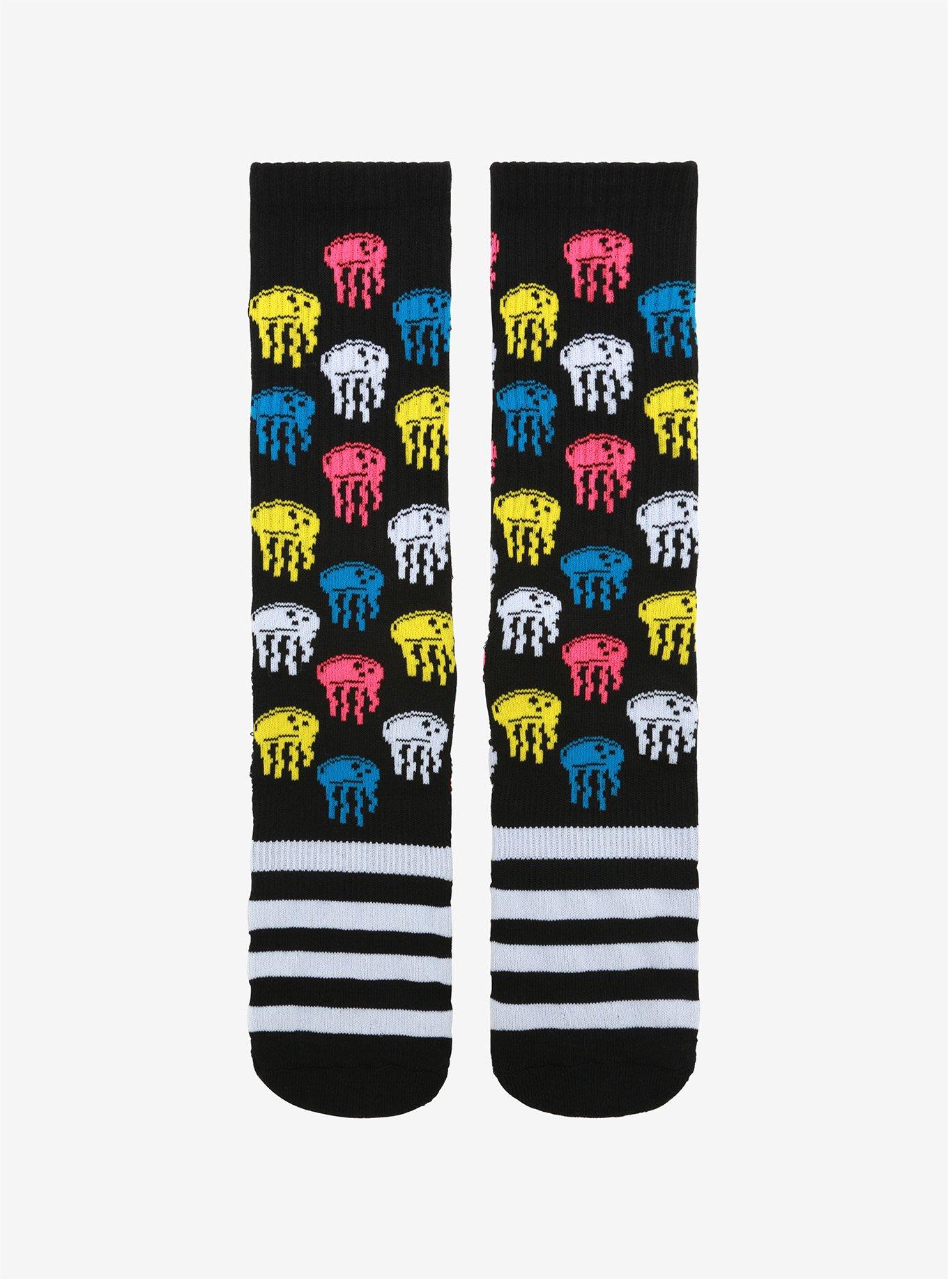 SpongeBob SquarePants Jellyfish Crew Socks, , hi-res