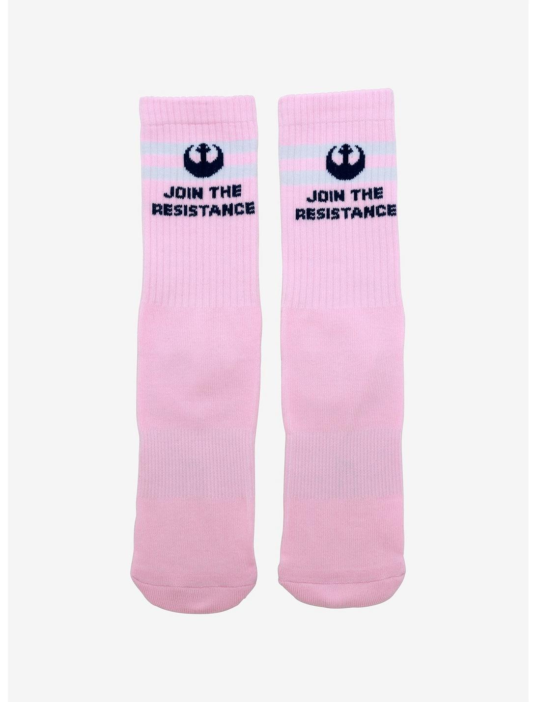 Star Wars Join The Resistance Pink & White Crew Socks, , hi-res