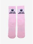 Star Wars Join The Resistance Pink & White Crew Socks, , hi-res