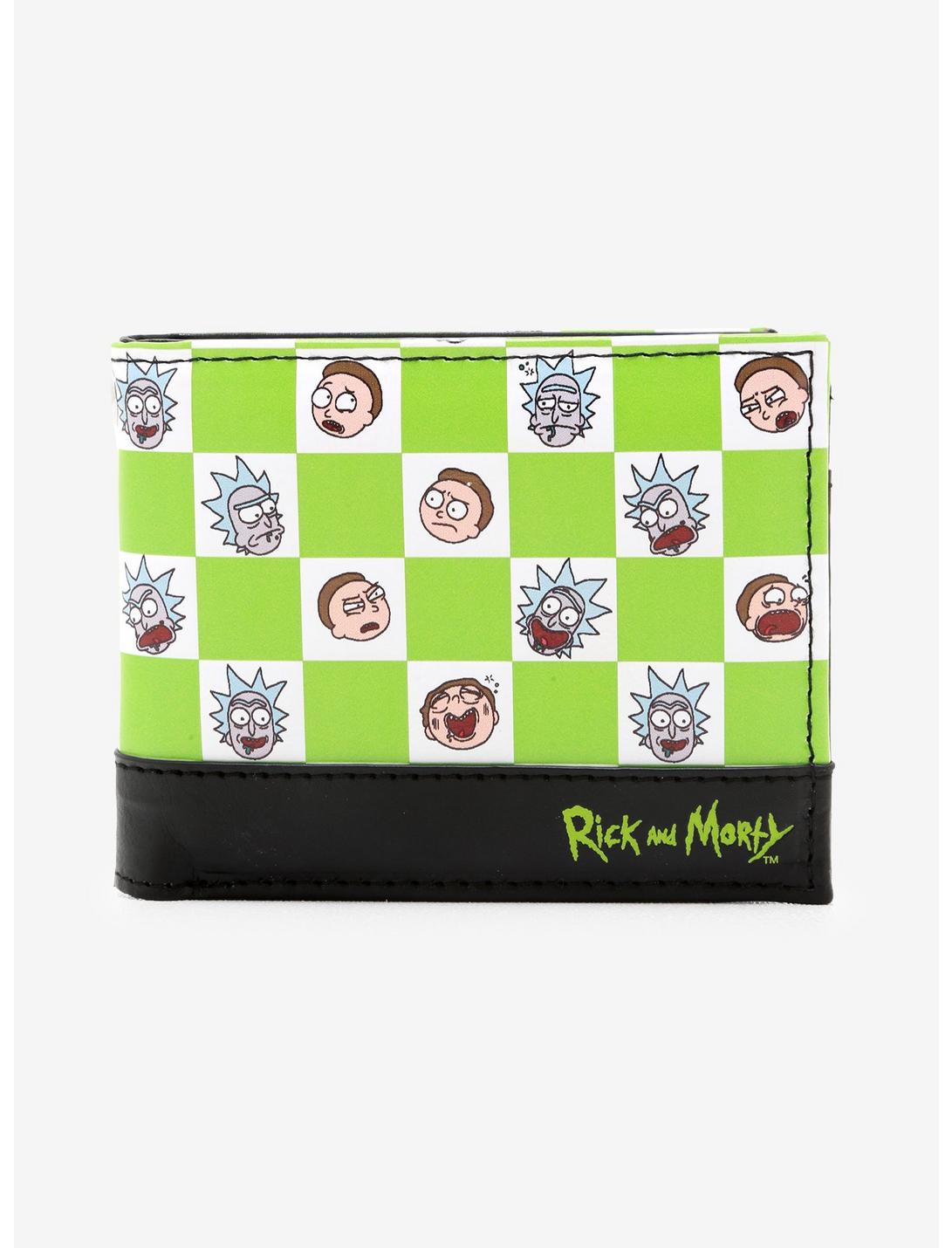 Rick And Morty Checkered Bi-Fold Wallet, , hi-res