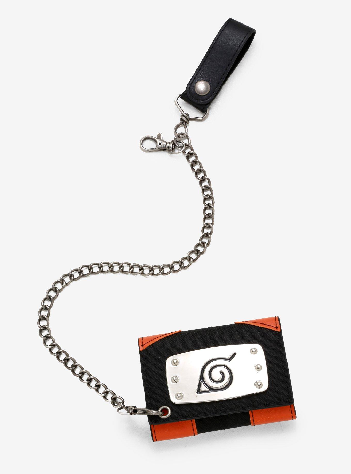 Naruto Shippuden Hidden Leaf Tri Fold Chain Wallet