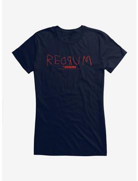 The Shining Redrum Writing Girls T-Shirt, NAVY, hi-res