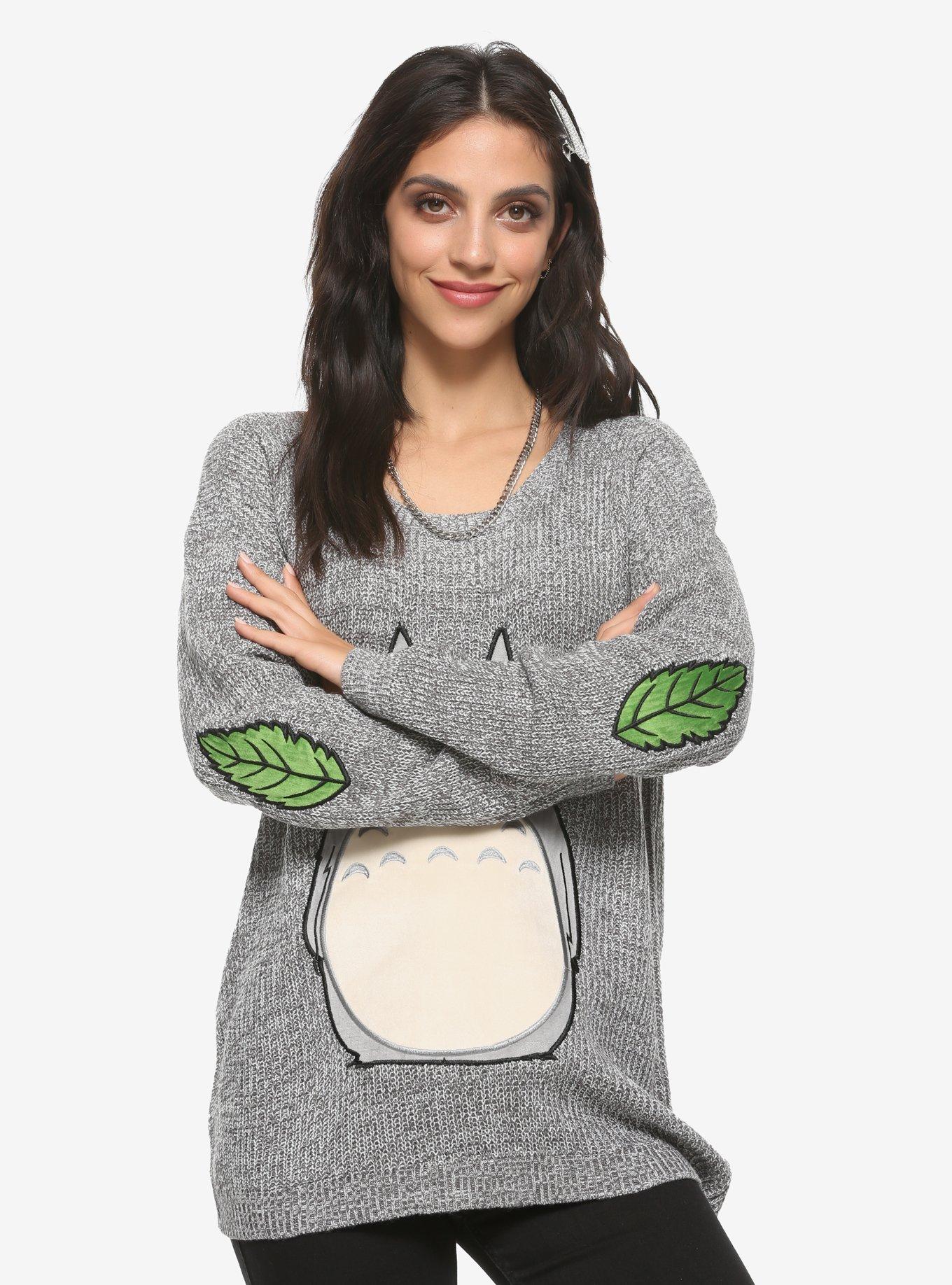 Studio Ghibli My Neighbor Totoro Elbow Patch Girls Sweater, MULTI, hi-res