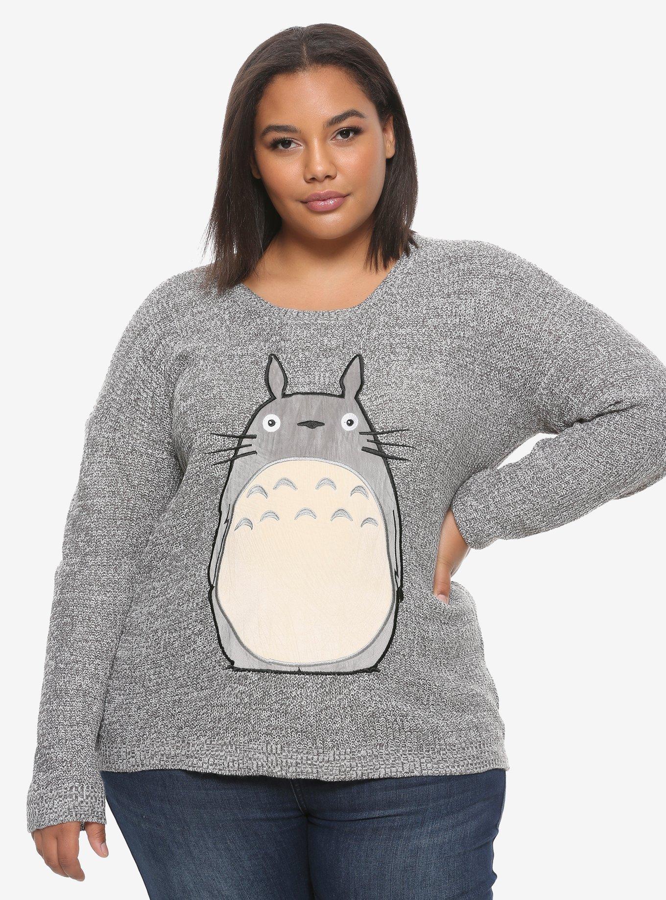 Studio Ghibli My Neighbor Totoro Elbow Patch Girls Sweater Plus Size, MULTI, hi-res