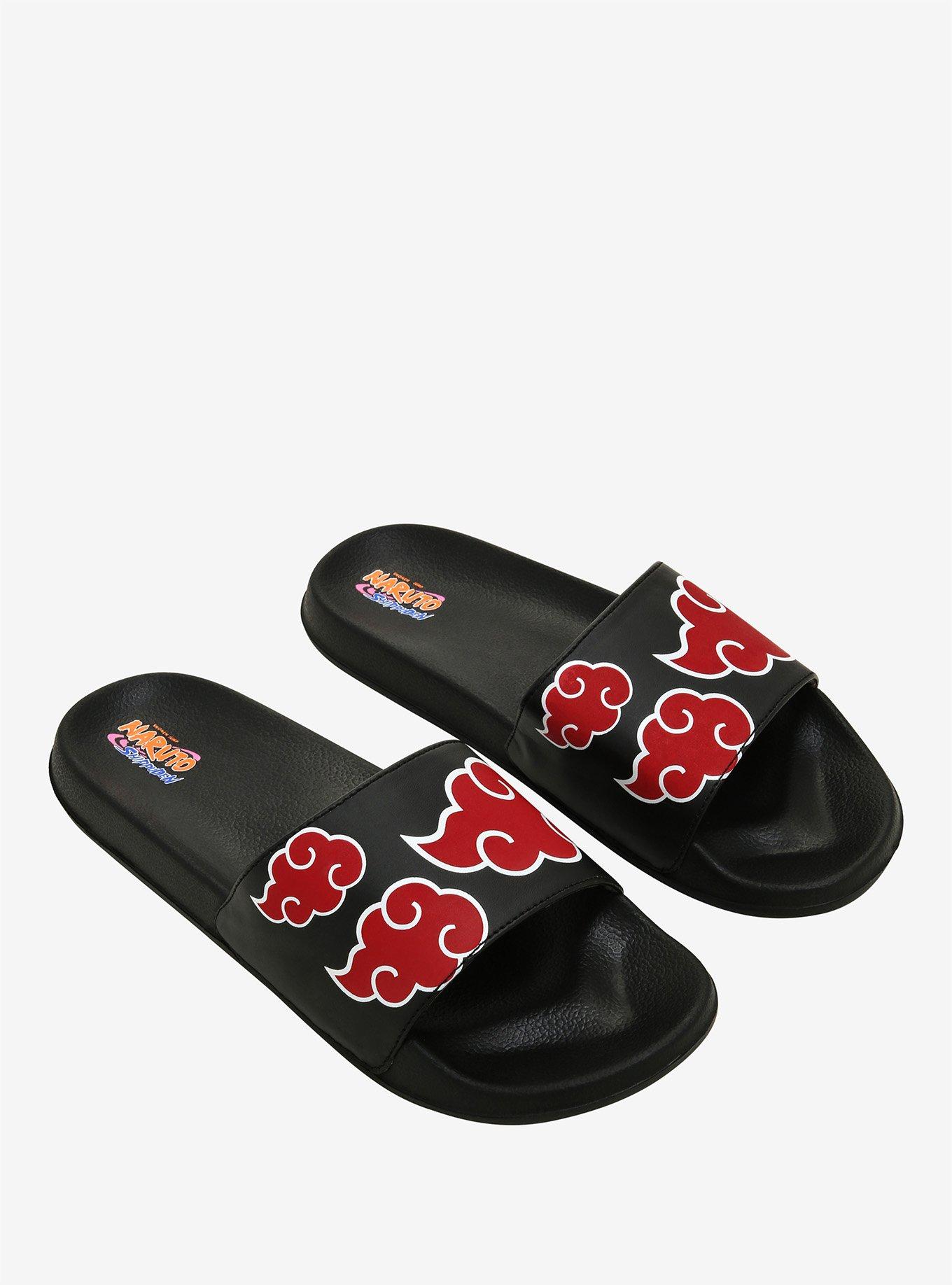 Naruto Shippuden Akatsuki Slide Sandals Hot Topic