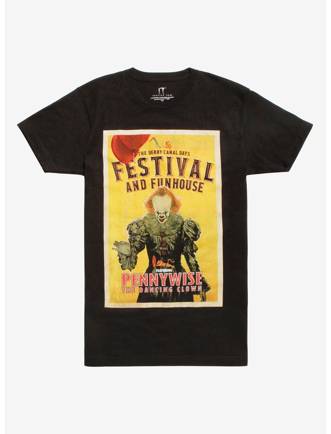 IT Chapter Two Derry Canal Days Festival Poster T-Shirt Hot Topic Exclusive, BLACK, hi-res