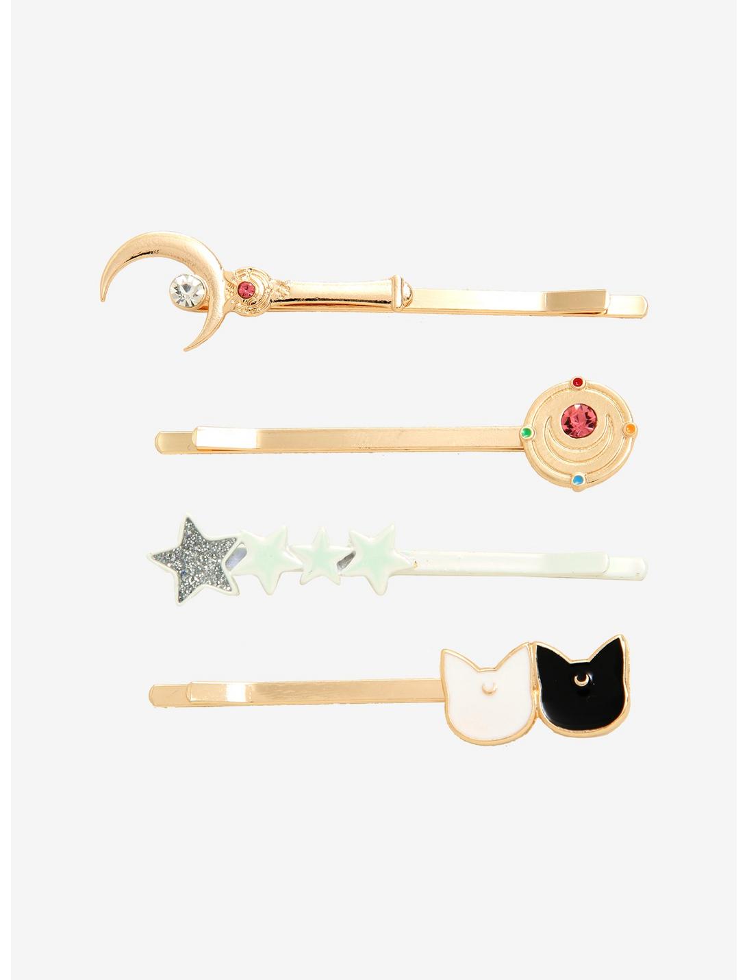 Sailor Moon Scepter Brooch Star Bobby Pin Set - BoxLunch Exclusive, , hi-res