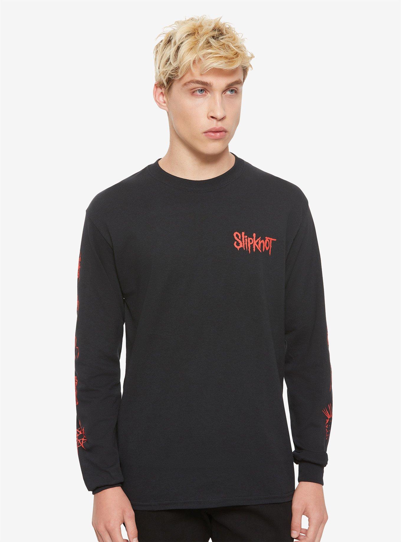 Slipknot Faces Long-Sleeve T-Shirt, BLACK, hi-res
