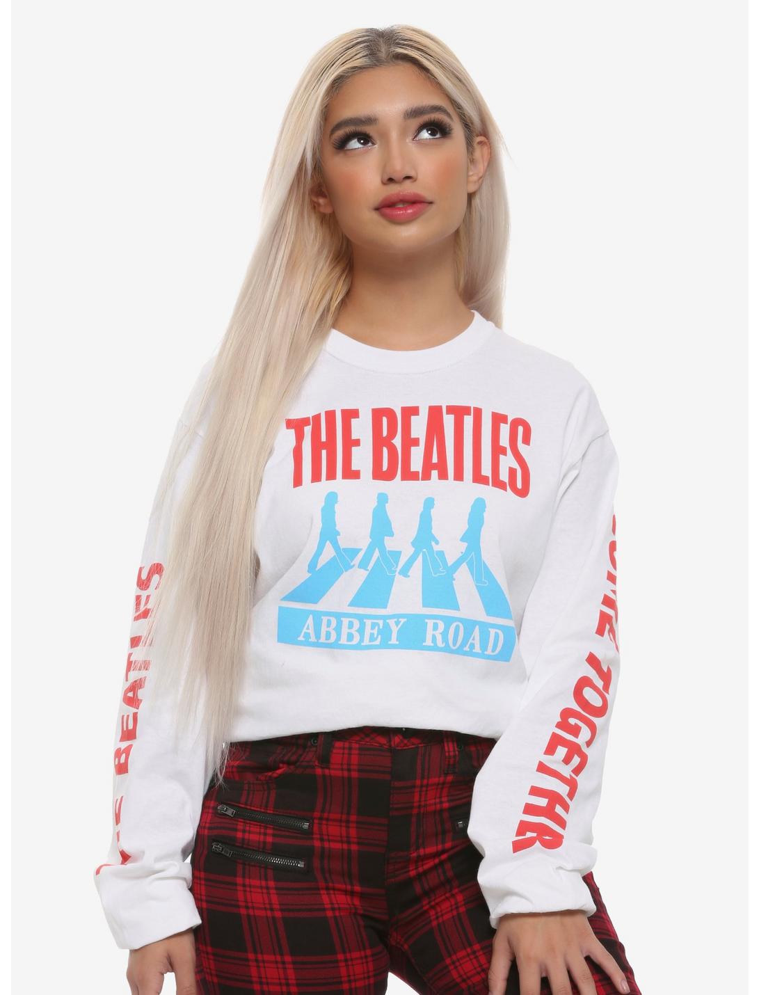 The Beatles Abbey Road Girls Long-Sleeve T-Shirt, WHITE, hi-res
