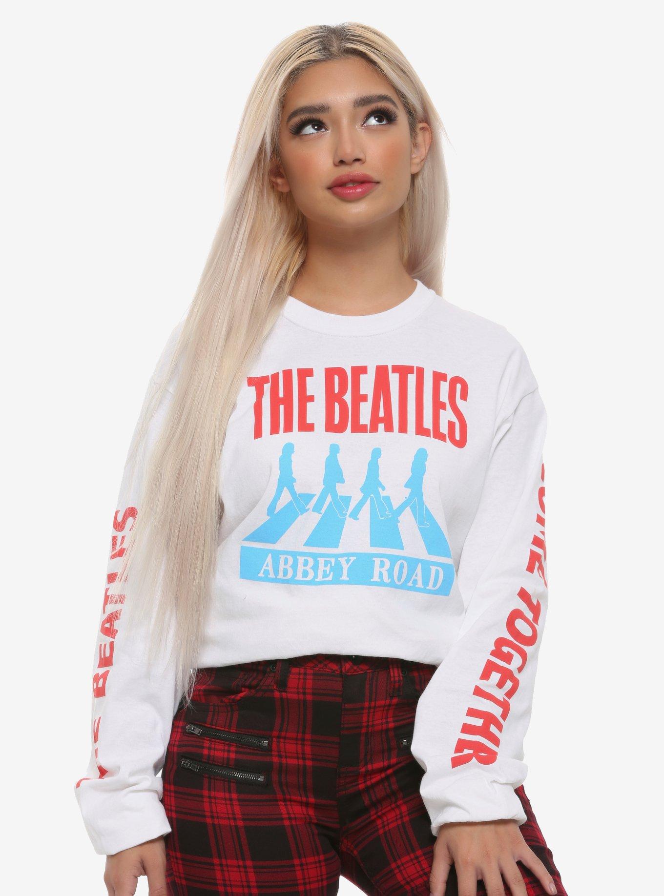 The Beatles Abbey Road Girls Long-Sleeve T-Shirt, WHITE, hi-res