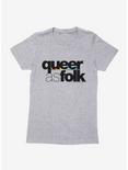 Queer As Folk Bold Classic Logo Womens T-Shirt, HEATHER, hi-res