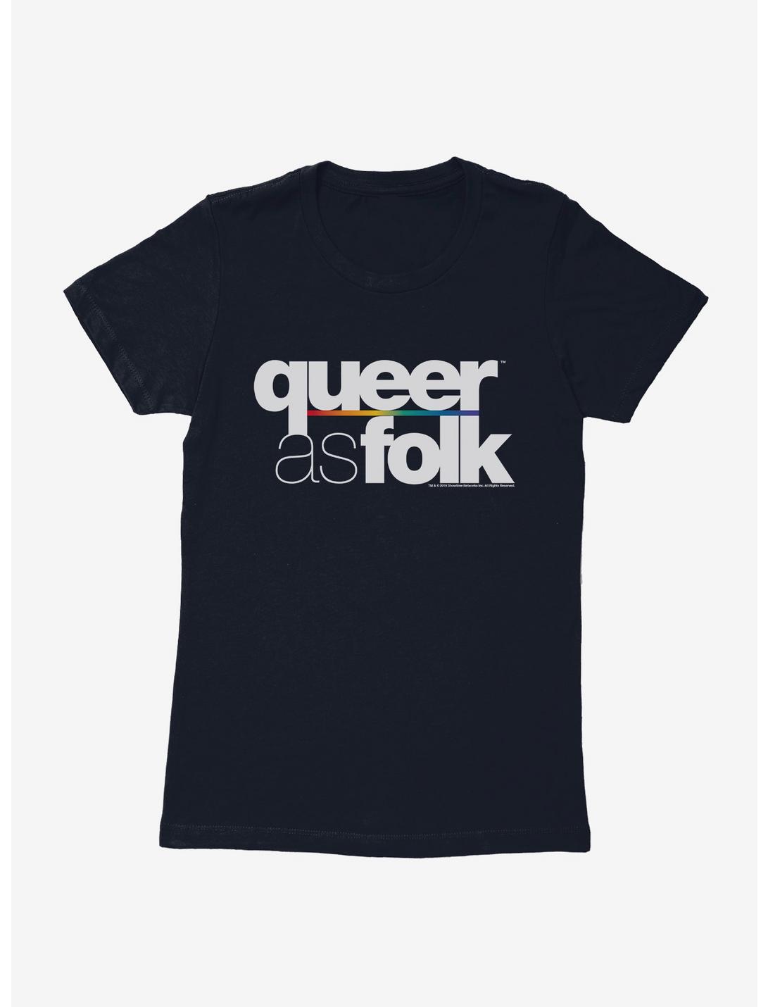 Queer As Folk Bold Classic Logo Womens T-Shirt, MIDNIGHT NAVY, hi-res