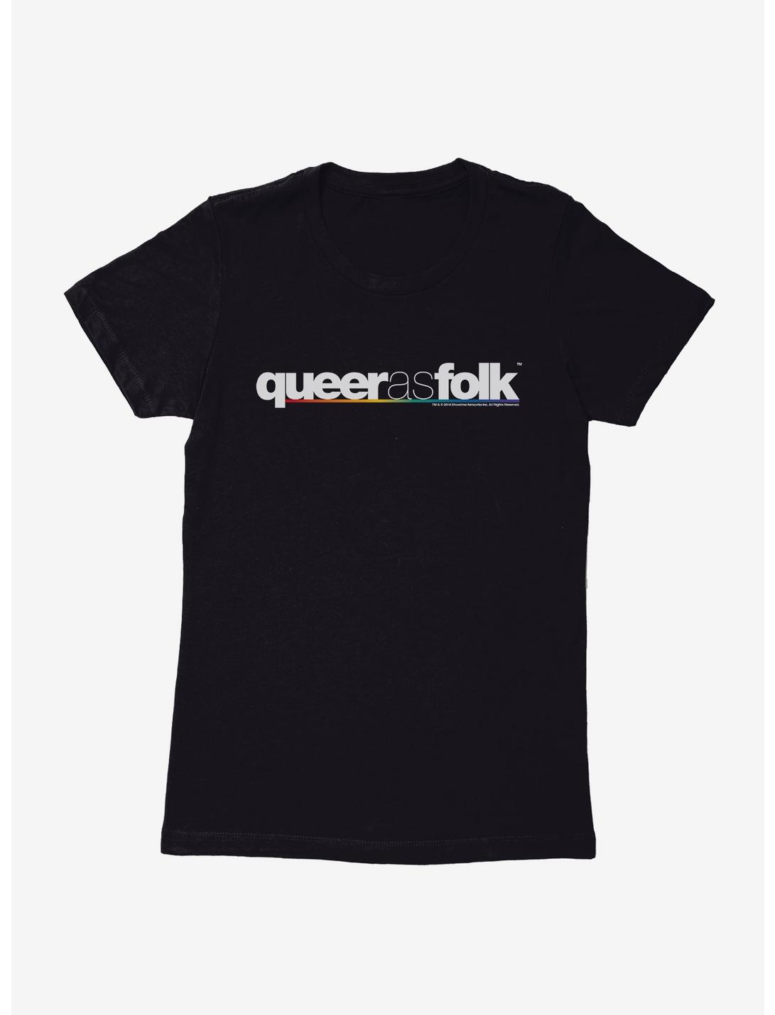 Queer As Folk Classic Logo Womens T-Shirt, BLACK, hi-res