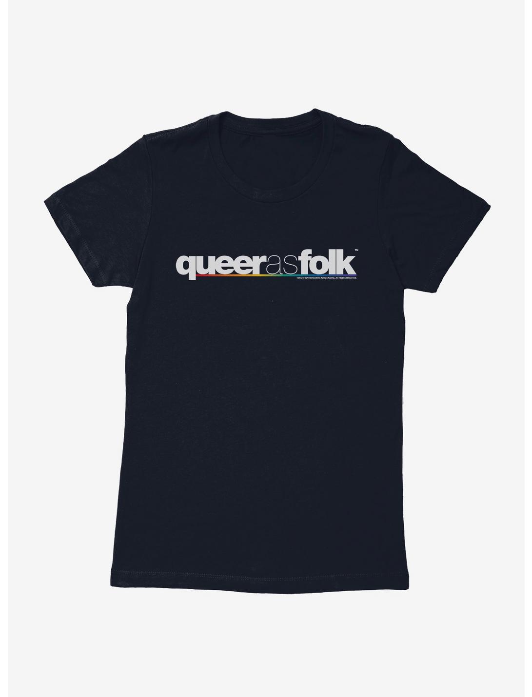 Queer As Folk Classic Logo Womens T-Shirt, MIDNIGHT NAVY, hi-res