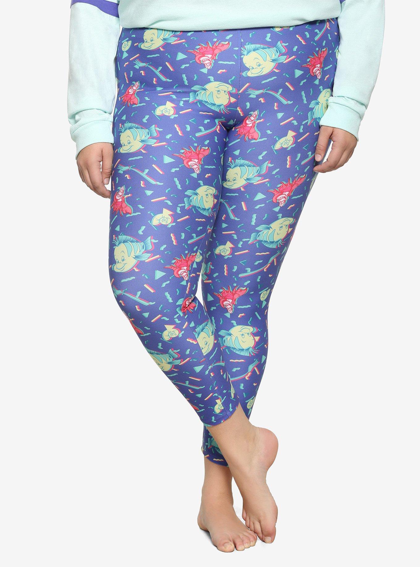 Her Universe Disney The Little Mermaid 80s Confetti Leggings Plus Size, MULTI, hi-res