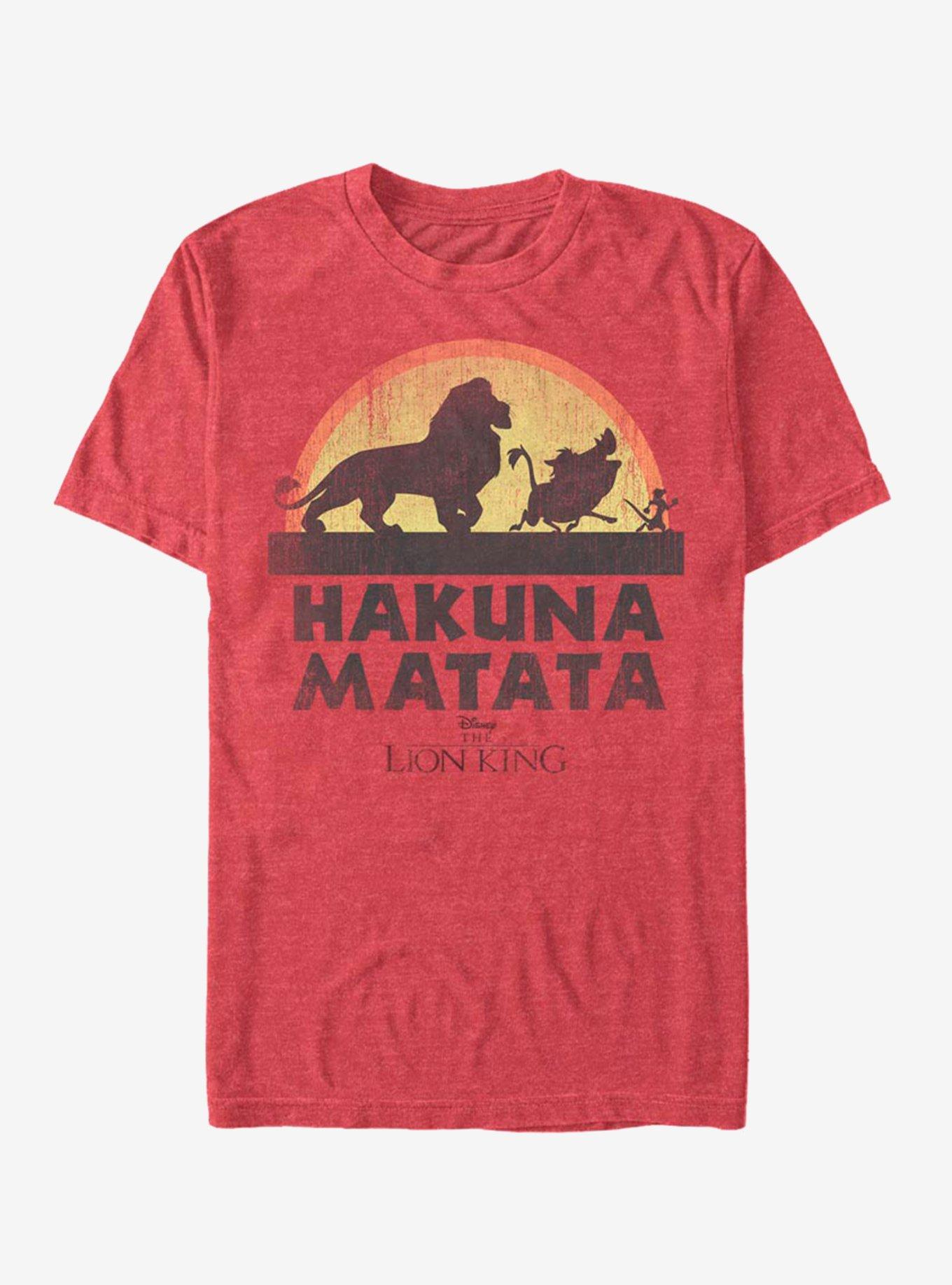 Disney The Lion King Hakuna Walk T-Shirt, RED HTR, hi-res