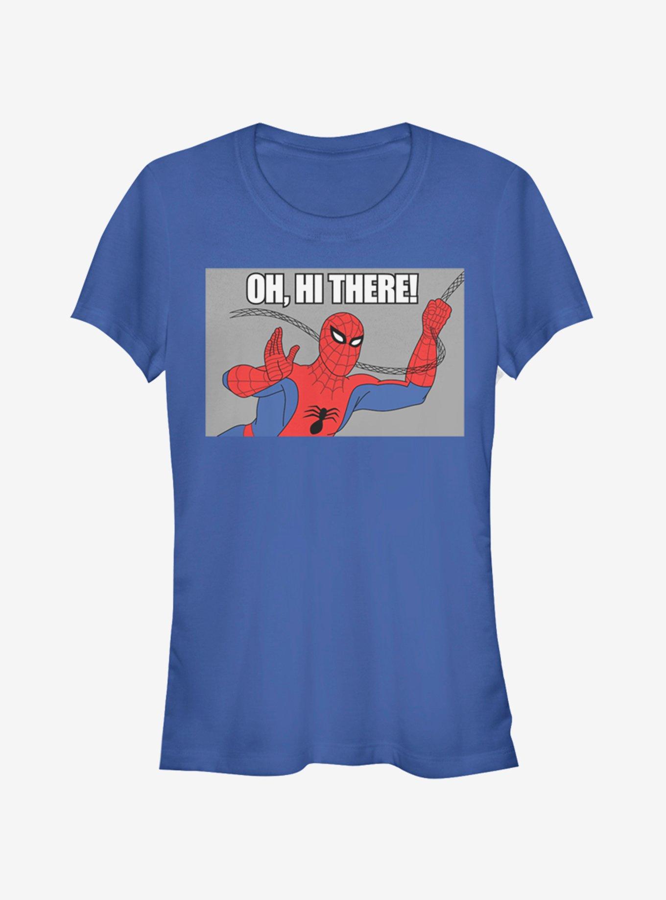 Marvel Spider-Man Oh Hi There Girls T-Shirt, ROYAL, hi-res