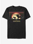 Disney The Lion King Sunset Stripes T-Shirt, BLACK, hi-res