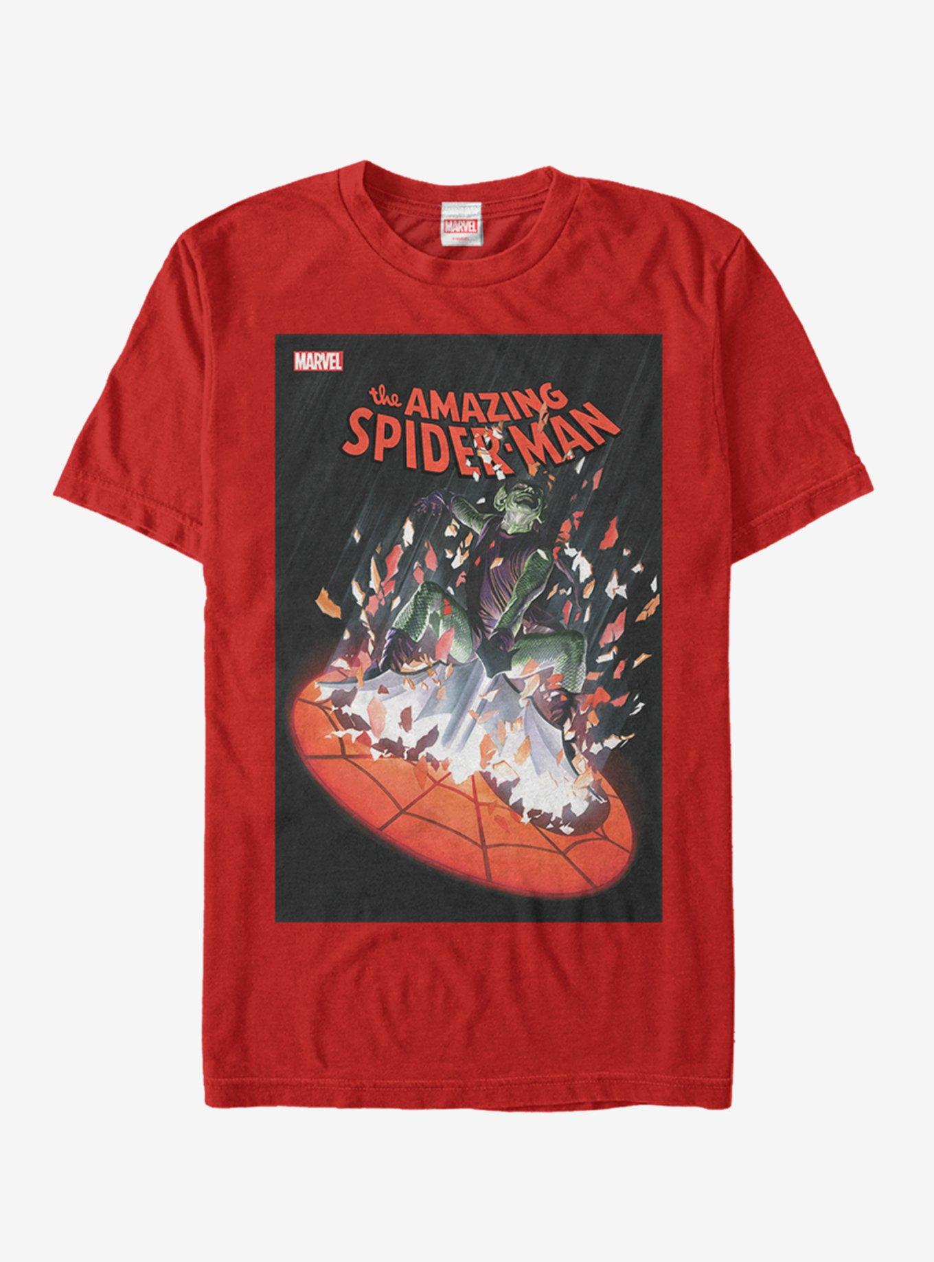 Marvel Spider-Man Goblin Shatter March 18 T-Shirt, RED, hi-res
