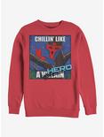 Marvel Spider-Man Chillin' Hero Sweatshirt, RED, hi-res