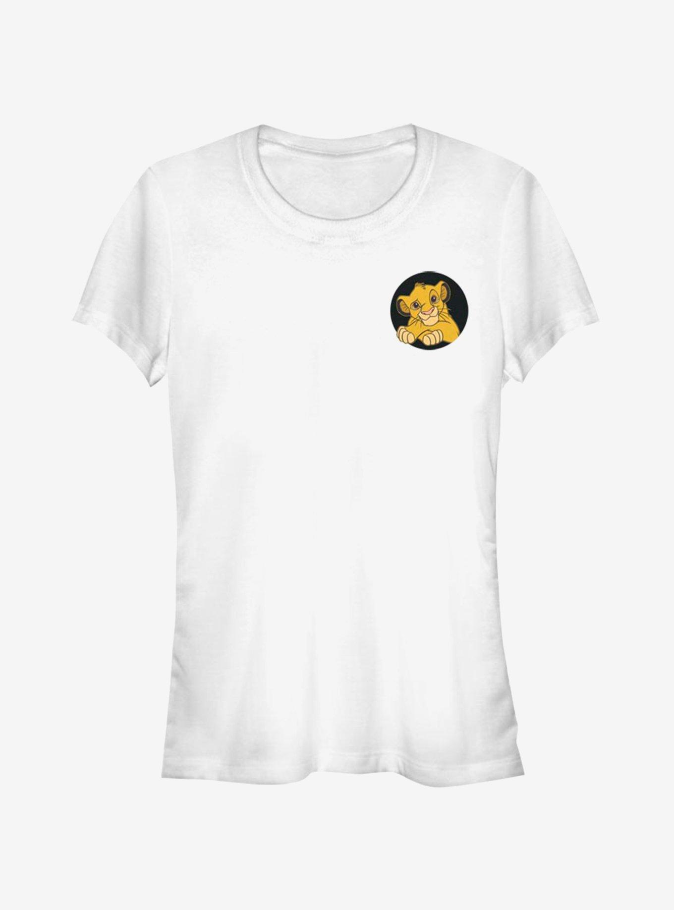 Disney The Lion King Simba Patch Girls T-Shirt, WHITE, hi-res