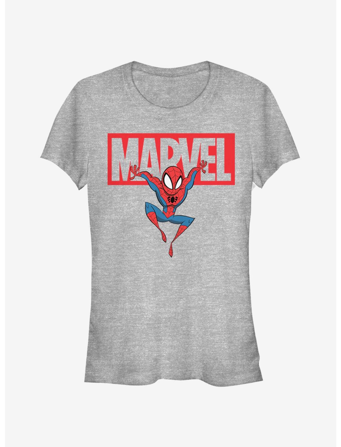 Marvel Spider-Man Brick Spidey Girls T-Shirt, ATH HTR, hi-res